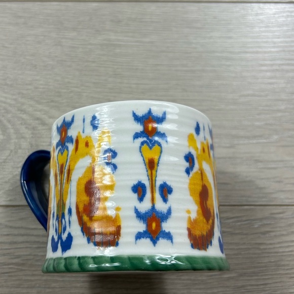 Anthropologie Hand-Decorated Inner Beauty Multi Color Aztec Ikat Coffee Tea Mug - Picture 4 of 7